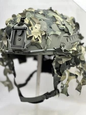 DIGITAL SAGE / FDE UCP Reversible Camo Net Helmet Cover Sniper Ghillie Netting