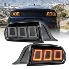 For 2015-2023 Ford Mustang Led Tail Lights Pairs Smoke Lens Leftright