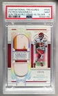 Patrick Mahomes II 2025 National Treasures Prime Silver Sunday Patch /25 PSA 9