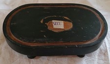 Ancien socle de globe de mariée ou pendule. Bois noirci.NAPOLEON III XIXé (VII)