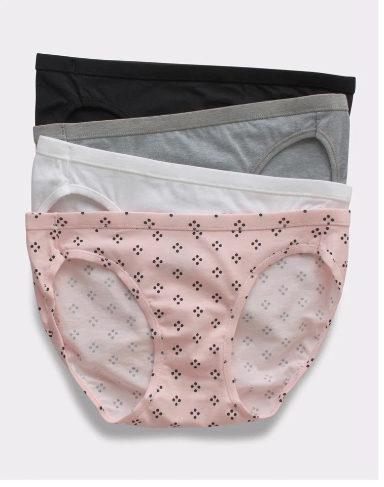 Hanes Ultimate Bikini 5Pack Women Panties Comfortsoft Stretch Underwear Assorted