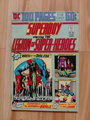 DC Superboy Legion of Super-Heroes 202 1974