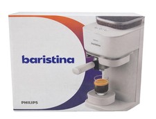 NEW Philips Baristina BAR302/20 Espresso Machine Grind-Tamp-Brew White w/Grinder