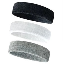 Sports Head band Yoga Gym Sweat Proof band Women Men Tennis Hair Band Head 3 Pcs