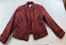 Coldwater Creek Boucle Tweed Open Jacket Blazer Size PL 14-16 NWT