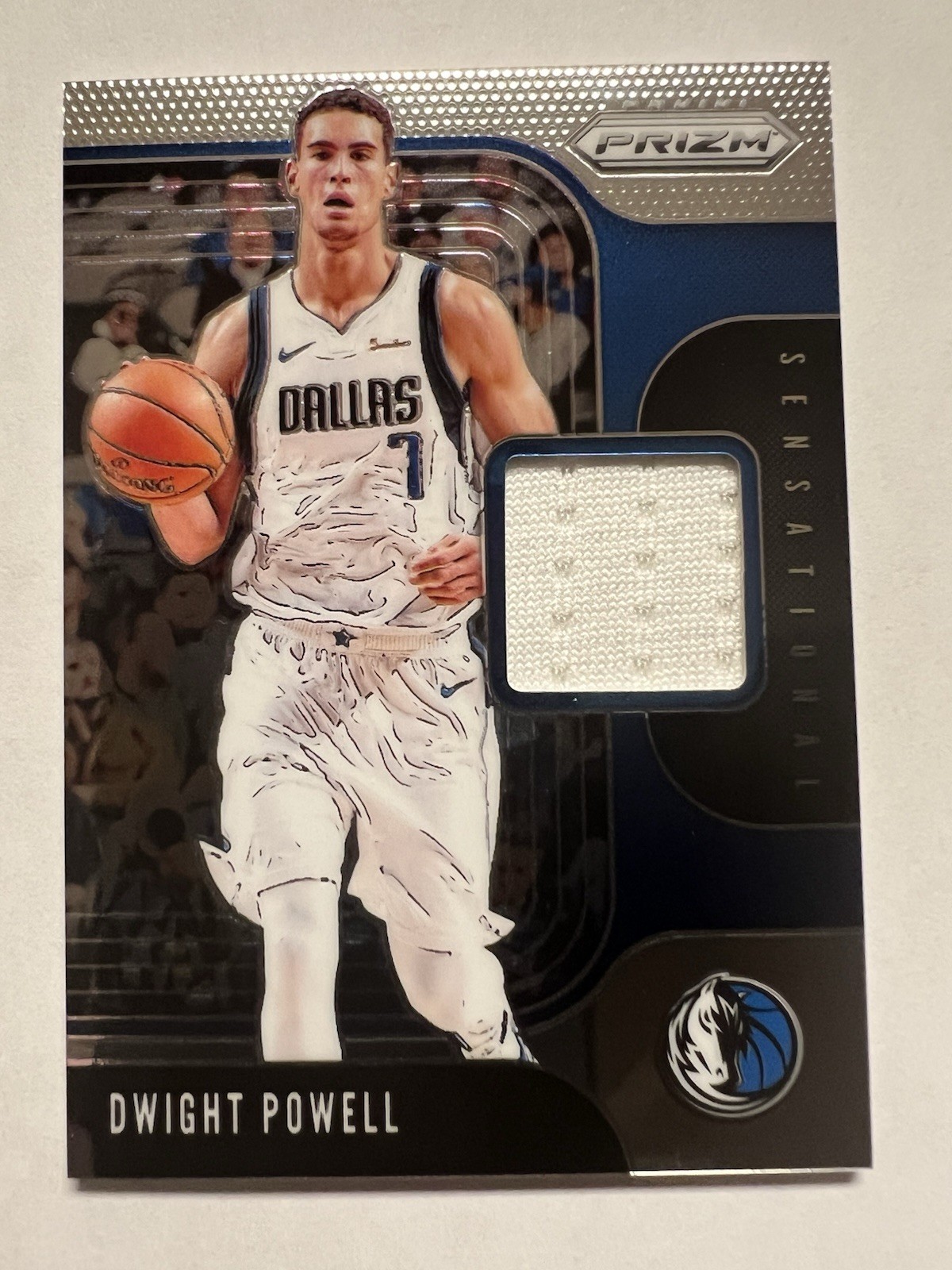 2019-20 Panini Prizm Dwight Powell Patch Sensational Swatches #SS-DPL Mavericks