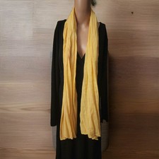 Vintage Scarf Shawl Yellow Oversized 66"L 20"W