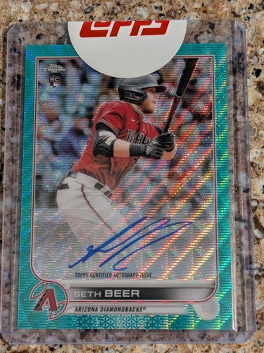 2022 Topps Chrome Seth Beer Auto Aqua Lava Refractor /199 Diamondbacks RC