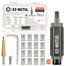 Rivet Nut Installation Tool Set Flat Head Rivnut Threaded Insert Nut Kit SAE