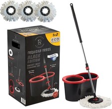 Smart Spin Mop & Bucket Set 13L, 3 Heads, Anti-Splash, Easy Floor Cleaning