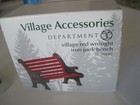 Department 56 Village Series Park Bench W/ Various Clock Dog Sitting Peop — photo 2