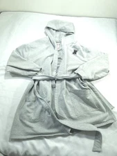 Savage Fenty Robe Medium Large Gray Short Hoodie Belted Fleece