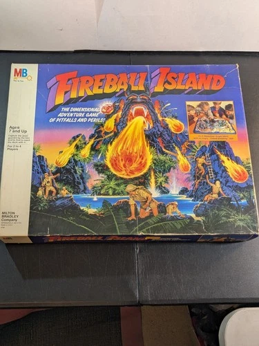 VTG 1986 Milton Bradley Fireball Island Game 99% Complete Rare Read Descript