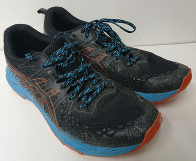 Asics Gel Fuji Trabuco Lyte Blue Orange Turquoise Mens Size 9.5 Flyte Foam