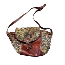 Vintage Gitano Quilt Style Satchel Shoulder Bag Cottage Core