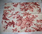 NWOT POTTERY BARN Lisette Red Pomegranate Linen Blend Queen duvet Cover + 1 sham