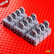 12-Pack Lego Gray Magnet Brick Minifigure Stand Figure Display Grey Base NEW