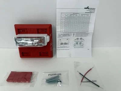 EATON MT-24MCW-FR WHEELOCK MULTITONE HORN STROBE WALL MOUNT RED NEW