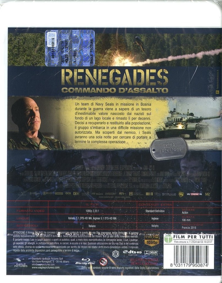 Renegades - Commando D'Assalto (Blu-ray) J.K. Simmons Sullivan ...