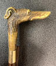 Vintage Italian Cadillac GREYHOUND DOG SHOE HORN 21 " Long Bamboo Shaft Detailed