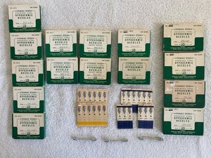 Vintage Stainless Steel Hypodermic Needles Medical Veterinary Tomac Star Lot