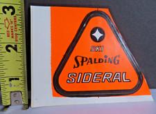 Adesivo decalcomania vinile sci laterale vintage anni 80 Ski Spalding® triangolo arancione