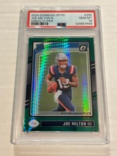 2024 DONRUSS OPTIC JOE MILTON III #265 GREEN HYPER RATED ROOKIE PSA 10 TN3
