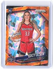 2025 Panini WNBA Prizm Lucy Olsen #145 Orange Ice Washington Mystics
