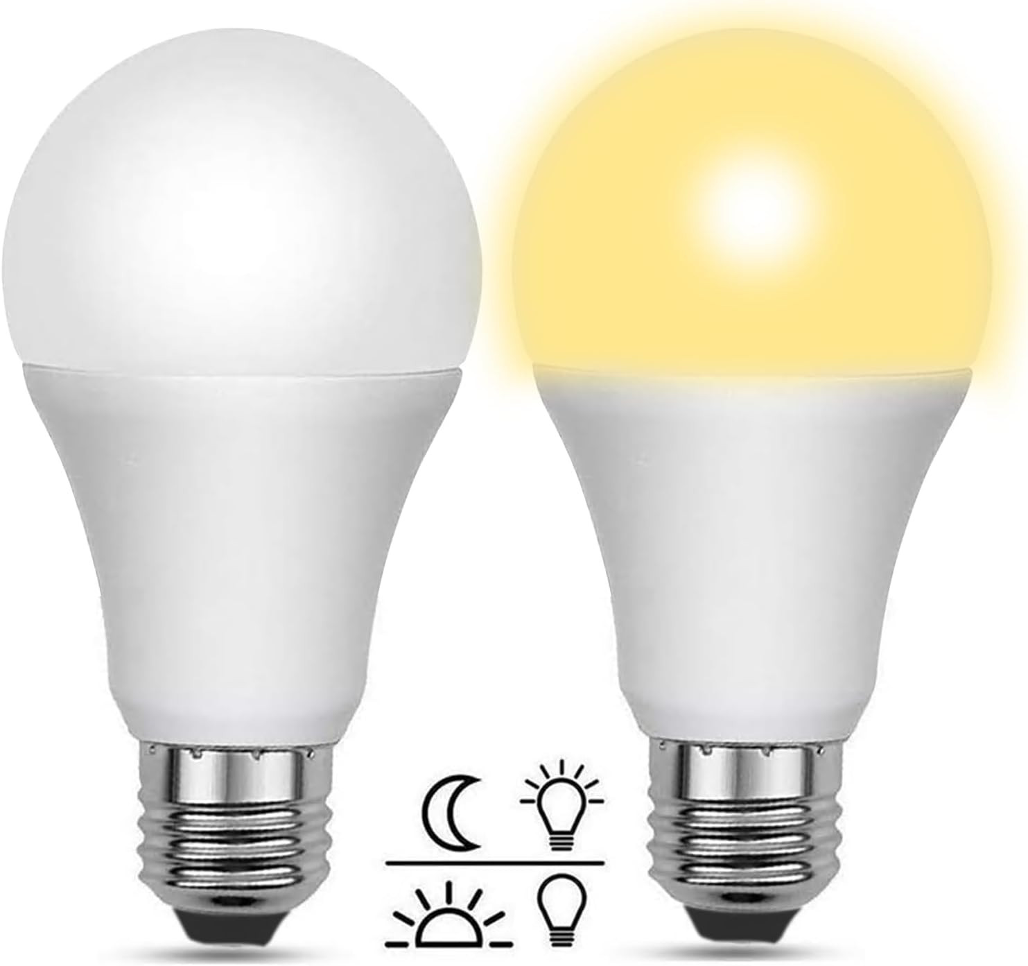 Lampadine LED Crepuscolare Da Esterno 12W Luce Calda 3000K, 1200LM, Auto On/Off,