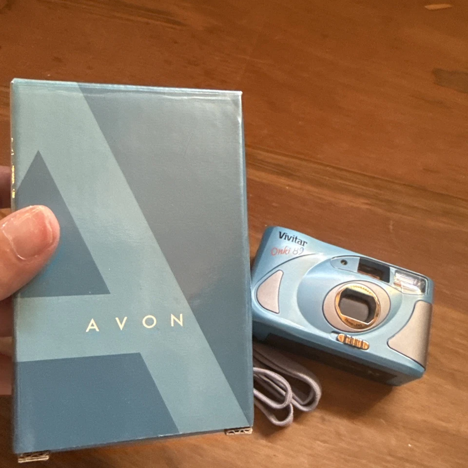 Vintage Vivitar Onki 89 Blue Built-in Flash Auto Exposure 35mm Film Camera New - Image 4 of 4