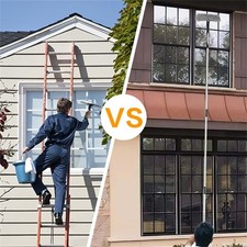4.5M Telescopic Window Cleaner Extendable Long Reach Pole Glass Cleaner Squeegee