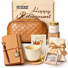 Golray Retirement Gift for Woman, Retired Gifts with Travel Bag/ Notebook/ Mu...