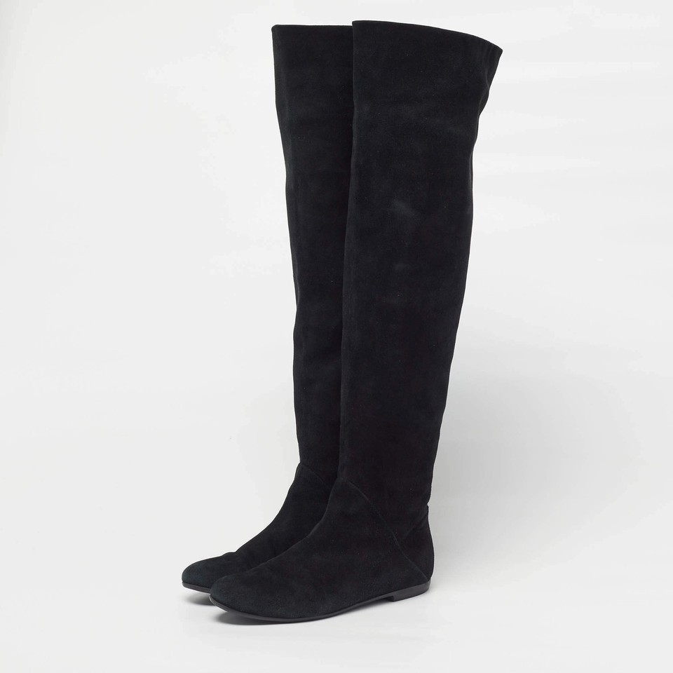 Giuseppe Zanotti Size 36.5 Black Suede Knee Length Boots | eBay Australia
