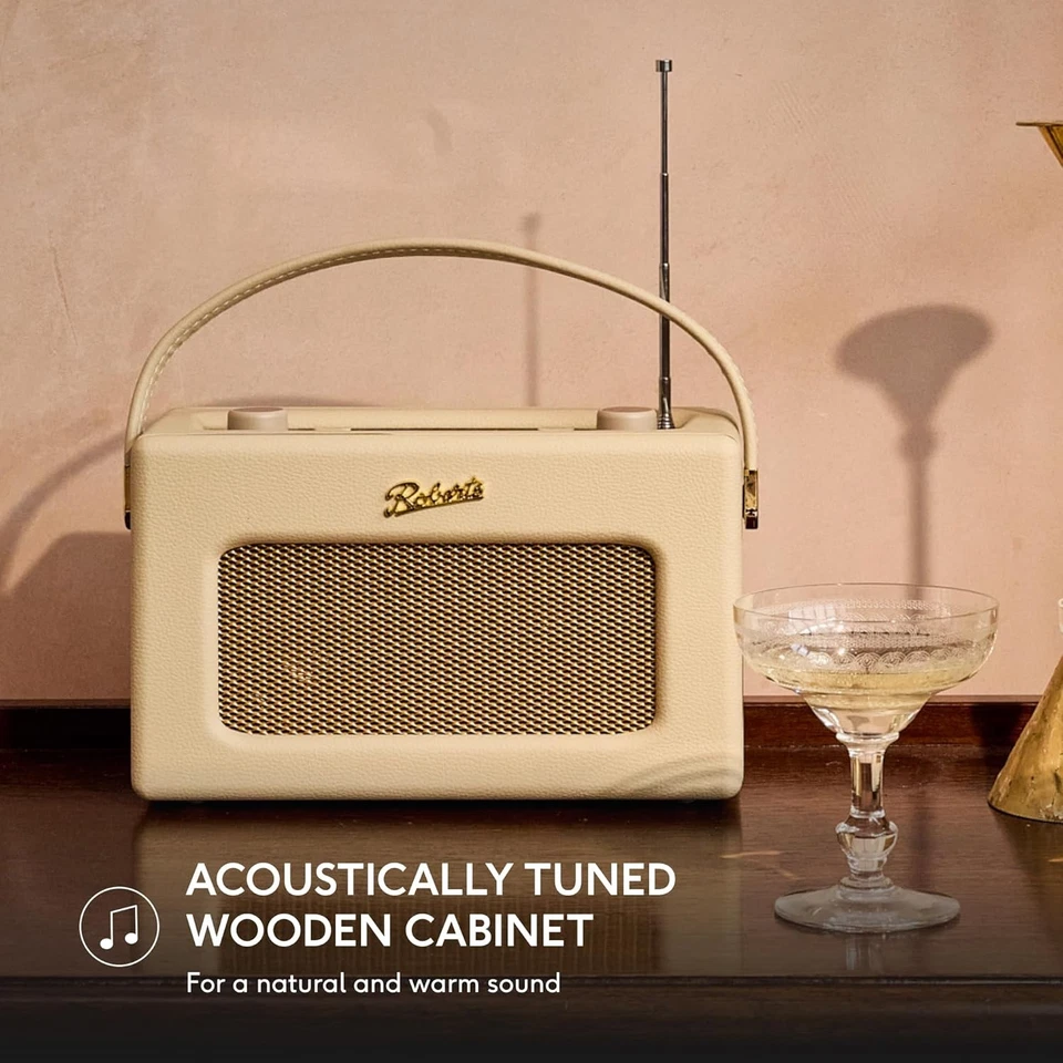 Roberts Revival RD70 FM/DAB/DAB+ Digital Radio with Bluetooth, Pastel Cream  - Image 4 of 4