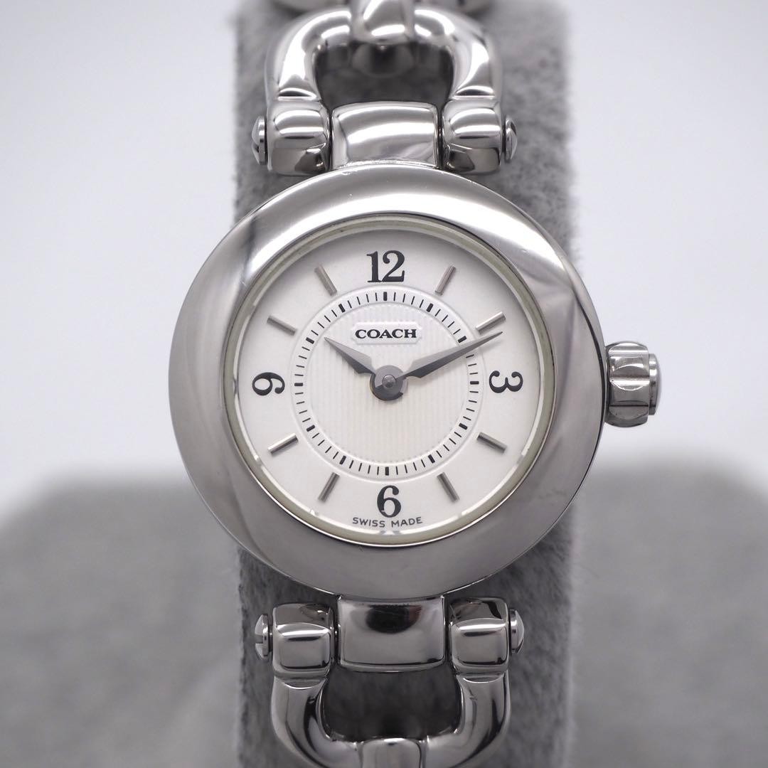 Good Condition COACH Watch with Box Ladies Silver White COACH,17359 thumbnail 6