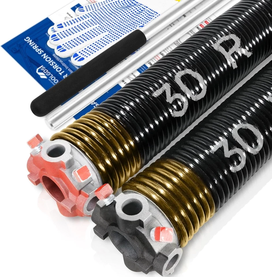 Juego de resortes de torsión para puertas de garaje de alta precisión con guantes y barras de bobinado, 16... Foto 3 de 4