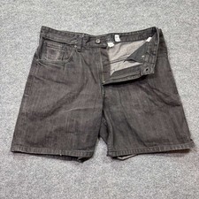Rocawear Denim Shorts Mens W40 Black Distressed Relaxed Fit Streetwear Hip Hop