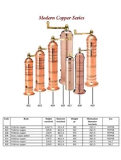 Pepper Mill Salt Shaker Brass Copper Alexander Atlas – Choose Size High Quality