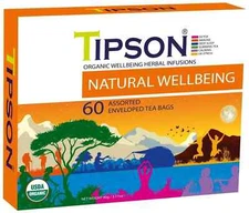 Tipson Organic Wellbeing - Assorted 60 Enveloped Free Shipping World Wide