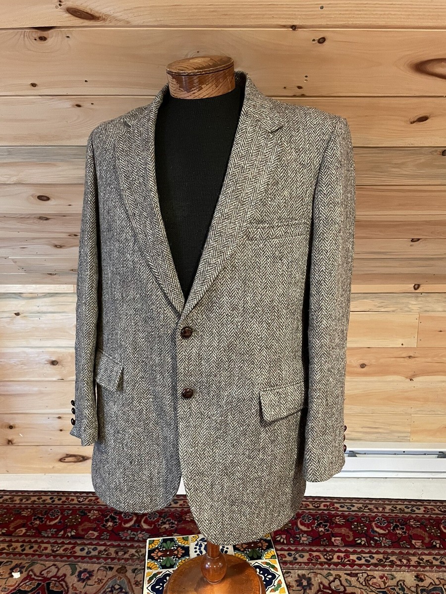 Vintage Lilac Tweed Jacket Vintage Harris Tweed Wool Blazer Jacket