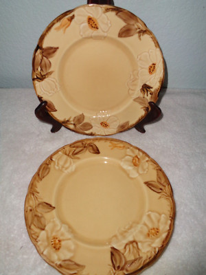 2 Franciscan Cafe Royal Salad Plates Flowers
