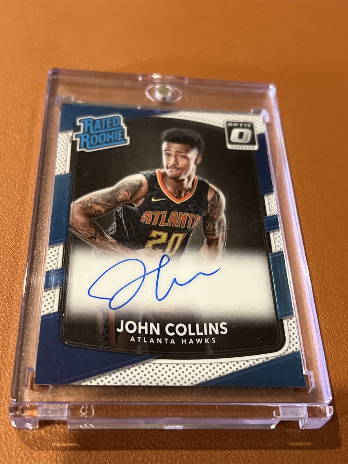 2017 Donruss Optic JOHN COLLINS Rated Rookie Holo Auto RC