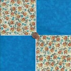 20 4 inch Gold Floral Splash Fabric Quilt Craft Squares 100% Cotton Osr3