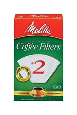 Melitta Super Premium  #2 Cone Paper Filters White, 100 Count - Pack of 3