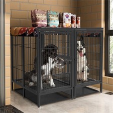 Jumbo XXL Large Dog Cage Heavy Duty Pet Playpen Crate Kennel with Tray Divider