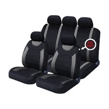 Grey/Black Universal Car Sports Seat Covers For Renault Grand Scenic 2004-2016