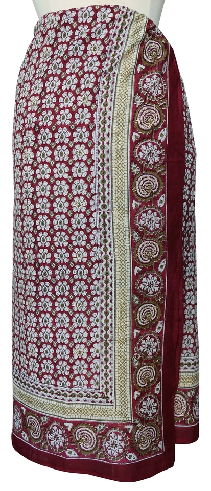 Sarong estampado a mano - Be Daisy - 100 % algodón Foto 2 de 4