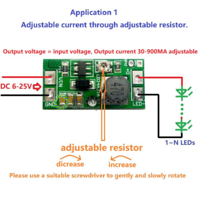 DC 6-25V 20W Adjustable LED Driver PWM Controller DC-DC Step-down Constant NEW