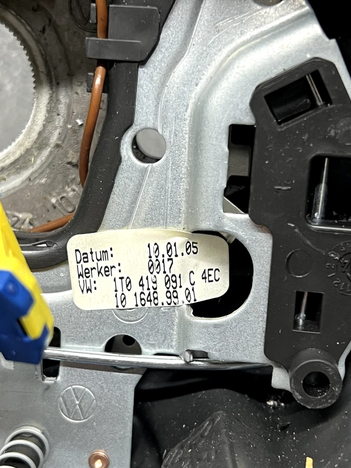 Original VW Polo 9N 9N3 Touran 1T Airbaglenkrad Lenkrad 6Q0419091G  Emblem - Bild 3 von 4