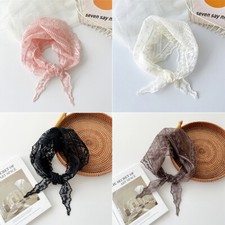 Women Lace Hollow Triangle Hair Head Wrap Scarf Headband Floral Bandana Scarves⇖